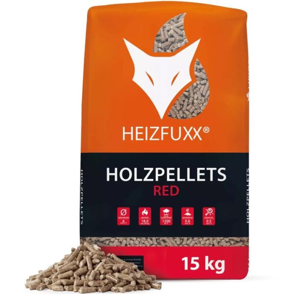 HEIZFUXX Holzpellets Red 6mm ENplusA1, 65 x 15kg Palette - Image 2