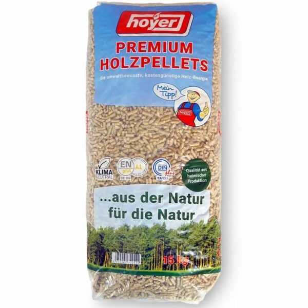 HOYER Holzpellets 6mm ENplusA1, 66 x 15kg Palette - Image 3