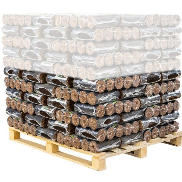 BIOMAC Rindenbriketts rund ohne Loch 450kg - Image 2