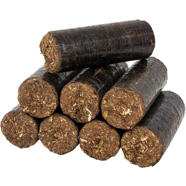 BIOMAC Rindenbriketts rund ohne Loch 450kg - Image 4